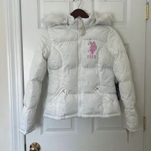 US Polo - white winter puffer jacket
